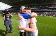 22 July 2017; Tipperary's Padraic Maher and manager Michael Ryan following the GAA Hurling All-Ireland Senior Championship Quarter-Final match between Clare and Tipperary at Páirc Uí Chaoimh in Cork. Photo by Stephen McCarthy/Sportsfile