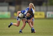 22 July 2017; Sheila Reilly of Cavan in action against Rachel Williams of Laois during the TG4 Senior All Ireland Championship Preliminary match between Cavan and Laois in Ashbourne, Co. Meath.  Photo by Barry Cregg/Sportsfile