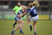 22 July 2017; Laura Nerney of Laois in action against Donna English of Cavan during the TG4 Senior All Ireland Championship Preliminary match between Cavan and Laois in Ashbourne, Co. Meath.  Photo by Barry Cregg/Sportsfile