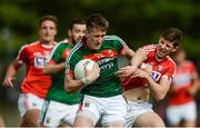 22 July 2017; Cillian O'Connor of Mayo in action against Kevin Crowley of Cork during the GAA Football All-Ireland Senior Championship Round 4A match between Cork and Mayo at Gaelic Grounds in Co. Limerick. Photo by Piaras Ó Mídheach/Sportsfile