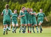 22 July 2017; Evelyn Daly of Cork City WFC, third right, celebrates with teammates after scoring her side's second goal of the game during the Continental Tyres Women’s National League match between Cork City WFC and Galway WFC at Bishopstown Stadium in Co. Cork. Photo by Seb Daly/Sportsfile