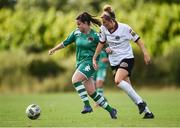 22 July 2017; Clare Shine of Cork City WFC in action against Shauna Fox of Galway WFC during the Continental Tyres Women’s National League match between Cork City WFC and Galway WFC at Bishopstown Stadium in Co. Cork. Photo by Seb Daly/Sportsfile