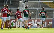 22 July 2017; Luke Connolly of Cork scores his side's second goal past David Clarke of Mayo during the GAA Football All-Ireland Senior Championship Round 4A match between Cork and Mayo at Gaelic Grounds in Co. Limerick. Photo by Piaras Ó Mídheach/Sportsfile