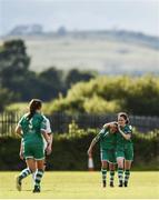 22 July 2017; Evelyn Daly, left, of Cork City WFC is congratulated by teammate and captain Ciara McNamara, after scoring her side's fifth goal during the Continental Tyres Women’s National League match between Cork City WFC and Galway WFC at Bishopstown Stadium in Co. Cork. Photo by Seb Daly/Sportsfile