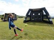 22 July 2017; Jineice Wise, age 11, of Hollyhill LFC, takes part in the Continental Tyres Activities ahead of the Continental Tyres Women’s National League match between Cork City WFC and Galway WFC at Bishopstown Stadium in Co. Cork. Photo by Seb Daly/Sportsfile