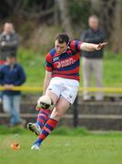 24 March 2012; Richard Lane, Clontarf, kicks a penalty. Ulster Bank League Division 1A, Young Munster v Clontarf, Tom Clifford Park, Limerick. Picture credit: Diarmuid Greene / SPORTSFILE