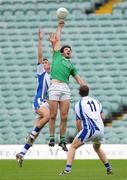 24 March 2012; John Galvin, Limerick, in action against Shane Ahearne, left, and Patrick Hurney, Waterford. Allianz Football League, Division 4, Round 6, Limerick v Waterford, Gaelic Grounds, Limerick. Picture credit: Diarmuid Greene / SPORTSFILE