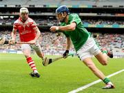 17 March 2012; Cathal Parlin, Coolderry, in action against Martin Scullion, Loughgiel Shamrocks. AIB GAA Hurling All-Ireland Senior Club Championship Final, Coolderry, Offaly, v Loughgiel Shamrocks, Antrim. Croke Park, Dublin. Picture credit: Stephen McCarthy / SPORTSFILE