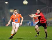 24 March 2012; Charlie Vernon, Armagh, in action against Ambrose Rogers, Down. Allianz Football League, Division 1, Round 6, Armagh v Down, Morgan Athletic Grounds, Armagh. Photo by Sportsfile