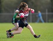 24 March 2012; Ellen McCullagh, Loreto, in action against Shannon Sheehan, Colaiste Ide agus Iosef. Tesco All-Ireland Post Primary Schools Senior A Final, Loreto, Omagh v Colaiste Ide agus Iosef, Limerick, Kinnegad, Co. Westmeath. Picture credit: Matt Browne / SPORTSFILE