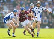 25 March 2012; Cyril Donnellan, Galway, in action against Michael Walsh, left, and Darragh Fives, Waterford. Allianz Hurling League Division 1A, Round 4, Galway v Waterford, Pearse Stadium, Galway. Picture credit: Brian Lawless / SPORTSFILE