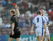 25 March 2012; Shane O'Sullivan, Waterford, is shown the red card by Anthony Stapleton, referee, after receiving two yellow cards. Allianz Hurling League Division 1A, Round 4, Galway v Waterford, Pearse Stadium, Galway. Picture credit: Brian Lawless / SPORTSFILE