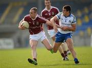 25 March 2012; Damien Burke, Galway, in action against Drew Wylie, Monaghan. Allianz Football League, Division 2, Round 6, Monaghan v Galway, Pearse Park, Longford. Picture credit: Ray McManus / SPORTSFILE