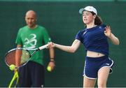 23 July 2017; Juliana Carton of Team Ireland from Dublin competing in tennis during the European Youth Olympic Festival 2017 training day at Olympic Park in Gyor, Hungary. Photo by Eóin Noonan/Sportsfile