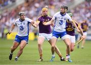 23 July 2017; Barry Coughlan and his Waterford team-mate Noel Connors, left, in action against Podge Doran, left, and Conor McDonald of Wexford during the GAA Hurling All-Ireland Senior Championship Quarter-Final match between Wexford and Waterford at Páirc Uí Chaoimh in Cork. Photo by Stephen McCarthy/Sportsfile