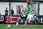 23 July 2017; Dylan Connolly of Dundalk in action against David Webster of Shamrock Rovers during the SSE Airtricity League Premier Division match between Dundalk and Shamrock Rovers at Oriel Park in Dundalk, Co. Louth. Photo by Ramsey Cardy/Sportsfile