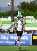 23 July 2017; Michael Duffy of Dundalk in action against Gary Shaw of Shamrock Rovers during the SSE Airtricity League Premier Division match between Dundalk and Shamrock Rovers at Oriel Park in Dundalk, Co. Louth. Photo by Ramsey Cardy/Sportsfile