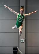 23 July 2017; Emma Slevin of Team Ireland from Corcullen, Co. Galway during the European Youth Olympic Festival 2017 gymnastics training day at Olympic Park in Gyor, Hungary. Photo by Eóin Noonan/Sportsfile