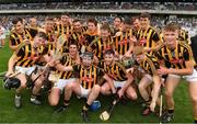 23 July 2017; Members of the Kilkenny team celebrate after the GAA Hurling All-Ireland Intermediate Championship Final match between Cork and Kilkenny at Páirc Uí Chaoimh in Cork. Photo by Ray McManus/Sportsfile