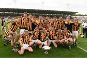 23 July 2017; Members of the Kilkenny team celebrate with the cup after the GAA Hurling All-Ireland Intermediate Championship Final match between Cork and Kilkenny at Páirc Uí Chaoimh in Cork. Photo by Ray McManus/Sportsfile