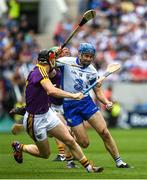 23 July 2017; Michael Walsh of Waterford in action against Willie Devereux and Diarmuid O'Keeffe of Wexford during the GAA Hurling All-Ireland Senior Championship Quarter-Final match between Wexford and Waterford at Páirc Uí Chaoimh in Cork. Photo by Ray McManus/Sportsfile