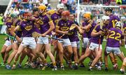 23 July 2017; The Wexford players 'jostel' each other is a warm up routine before the GAA Hurling All-Ireland Senior Championship Quarter-Final match between Wexford and Waterford at Páirc Uí Chaoimh in Cork. Photo by Ray McManus/Sportsfile