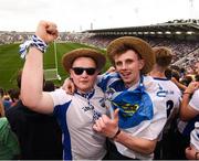 23 July 2017; Waterford supporters Daniel Hamill and Jack Roche prior to the GAA Hurling All-Ireland Senior Championship Quarter-Final match between Wexford and Waterford at Páirc Uí Chaoimh in Cork. Photo by Stephen McCarthy/Sportsfile