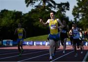 23 July 2017; Mark English of UCD AC, Co. Dublin, celebrates after winning the Men's 800m during the Irish Life Health National Senior Track & Field Championships – Day 2 at Morton Stadium in Santry, Co. Dublin. Photo by Sam Barnes/Sportsfile