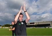 23 July 2017; Shamrocks Rovers manager Stephen Bradley following his side's victory in the SSE Airtricity League Premier Division match between Dundalk and Shamrock Rovers at Oriel Park in Dundalk, Co. Louth. Photo by Ramsey Cardy/Sportsfile
