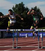 23 July 2017; Thomas Barr,right, Ferrybank AC, Co.Wexford, on his way to winning the Men's 400m Hurdles event, alongside second place finisher, Paul Byrne, left, St.Abbans AC, Co. Laois, during the Irish Life Health National Senior Track & Field Championships – Day 2 at Morton Stadium in Santry, Co. Dublin. Photo by Tomás Greally/Sportsfile