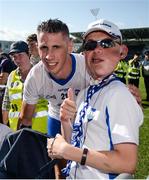 23 July 2017; Maurice Shanahan of Waterford meets Waterford supporter Daniel Moloney, age 18, from Youghal, Co Waterford, following the GAA Hurling All-Ireland Senior Championship Quarter-Final match between Wexford and Waterford at Páirc Uí Chaoimh in Cork. Photo by Cody Glenn/Sportsfile
