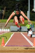 23 July 2017; Vickie Cusack, Liscarroll AC, Co. Cork, in action during the Women's Long Jump event, at the Irish Life Health National Senior Track & Field Championships – Day 2 at Morton Stadium in Santry, Co. Dublin. Photo by Tomás Greally/Sportsfile