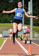 23 July 2017; Aoibheann O'Brien, Tralee Harriers AC, Co. Kerry, in action during the Women's Long Jump event, at the Irish Life Health National Senior Track & Field Championships – Day 2 at Morton Stadium in Santry, Co. Dublin. Photo by Tomás Greally/Sportsfile