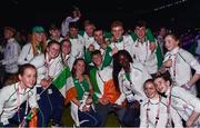 23 July 2017; Team Ireland during the European Youth Olympic Festival 2017 Opening Ceremony at ETO Park in Gyor, Hungary. Photo by Eóin Noonan/Sportsfile