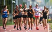 23 July 2017; Athletes warm up during the European Youth Olympic Festival 2017 training day at Olympic Park in Gyor, Hungary. Photo by Eóin Noonan/Sportsfile