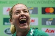 24 July 2017; Ireland captain Niamh Briggs during the Ireland Women's Rugby World Cup Squad Announcement at the UCD Cinema, Belfield, in Dublin. Photo by Piaras Ó Mídheach/Sportsfile
