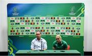 24 July 2017; Ireland head coach Tom Tierney and team captain Niamh Briggs at the Ireland Women's Rugby World Cup Squad Announcement at the UCD Cinema, Belfield, in Dublin. Photo by Piaras Ó Mídheach/Sportsfile