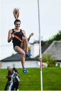 23 July 2017;  Ariel Elizabeth Lieghio of Clonliffe Harriers AC, Co. Dublin, celebrates after winning the Women's Pole Vault during the Irish Life Health National Senior Track & Field Championships – Day 2 at Morton Stadium in Santry, Co. Dublin.  Photo by Sam Barnes/Sportsfile