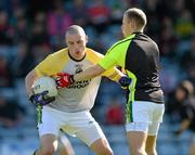 18 March 2012; Kieran Donaghy, Kerry, is tackled by team-mate Barry John Keane during their side's warm-up ahead of the game. Allianz Football League, Division 1, Round 5, Cork v Kerry, Pairc Ui Chaoimh, Cork. Picture credit: Stephen McCarthy / SPORTSFILE