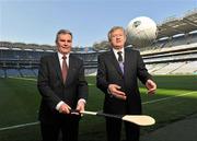 27 March 2012; In attendance at the national launch of the 2012 Kellogg’s GAA Cúl Camps are, Ard Stiúrthóir Páraic Duffy, right, with Jim McNeill, Managing Director, Kellogg’s Ireland. Croke Park, Dublin Picture credit: Brian Lawless / SPORTSFILE