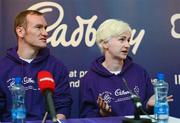 27 March 2012; At the official launch of Cadbury’s sponsorship of the Irish Olympic and Paralympic teams are Cadbury Ambassador Athletes Paul Hession of Team Ireland and Catherine Walsh of Paralympics Ireland. Cadbury will work closely with their ambassador athletes over the coming months to help encourage pride and support around the participation of all Irish athletes in the Games. Picture credit: Ray McManus / SPORTSFILE
