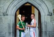 24 July 2017; Limerick’s Peter Casey and Cork’s Patrick Collins were in UCC today to look ahead to this week’s Bord Gáis Energy GAA Hurling U-21 Munster Final. The game takes place on Wednesday 26 July in the Gaelic Grounds, Limerick with a 7.30pm throw-in time. Fans unable to attend the game can catch all the action live on TG4 or follow #HurlingToTheCore online. Photo by Ramsey Cardy/Sportsfile