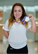 24 July 2017; Team Ireland athlete Niamh McCarthy, who won silver in the F41 Discus, pictured during the Homecoming of the Irish Team from the World Para Athletics Championships in London at Dublin Airport. Photo by Sam Barnes/Sportsfile