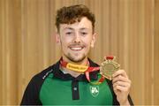 24 July 2017; Pictured is John Fitzsimons, who won bronze in the men’s 800m, at the homecoming of the Irish Team from the European Athletics Under-20 Championships in Italy at Dublin Airport. Photo by Sam Barnes/Sportsfile