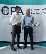 25 July 2017; Derek Kavanagh, Football Fixtures Coordinator, CPA, left, and Liam Griffin, Hurling Fixtures Coordinator, CPA, before a Club Players Association Press Conference as the CPA unveil a national fixture plan and call out for the GAA to set April aside for club activity only at the Campus Conference Centre, National Sports Campus, Abbotstown, in Dublin. Photo by Piaras Ó Mídheach/Sportsfile