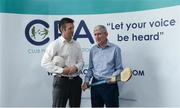 25 July 2017; Derek Kavanagh, Football Fixtures Coordinator, CPA, left, and Liam Griffin, Hurling Fixtures Coordinator, CPA, before a Club Players Association Press Conference as the CPA unveil a national fixture plan and call out for the GAA to set April aside for club activity only at the Campus Conference Centre, National Sports Campus, Abbotstown, in Dublin. Photo by Piaras Ó Mídheach/Sportsfile