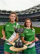 25 July 2017;  Faye McCarthy of Dublin, left, and Aoife Murray of Cork, in attendance at MDonelly Poc Fada Finals Launch at Croke Park in Dublin. Photo by Sam Barnes/Sportsfile
