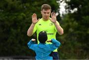 26 July 2017; Luke McGrath of Leinster and Artyom Lyons at the Bank of Ireland Leinster Rugby Summer Camp at Clondalkin RFC in Dublin. Photo by Sam Barnes/Sportsfile