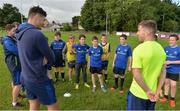 26 July 2017; Max Deegan, left, and Luke McGrath, both Leinster speaking to attendees during the Bank of Ireland Leinster Rugby Summer Camp at Clondalkin RFC in Dublin. Photo by Sam Barnes/Sportsfile