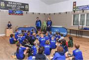 26 July 2017; Leinster players Joey Carbery, left, and James Tracy with kids from the Bank of Ireland Leinster Rugby Summer Camp at Kilkenny RFC in Kilkenny. Photo by Matt Browne/Sportsfile